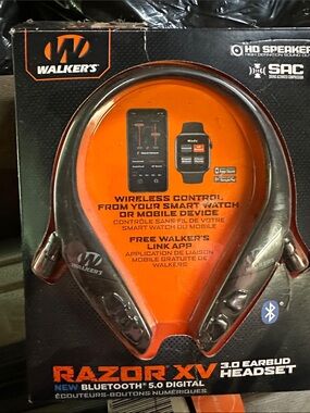 Walker's Razor XV Bluetooth 5.0 Neckband Headset - Orange